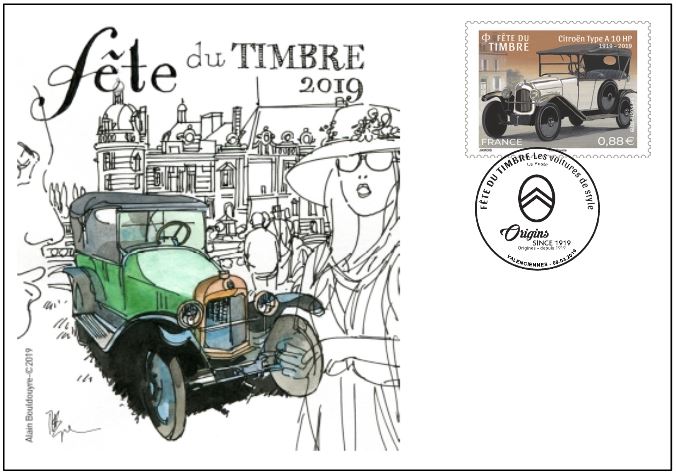 Fête du timbre 2019 Carte avec timbre